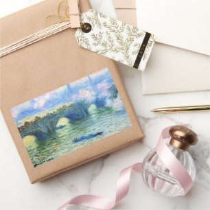 Sticker Rectangulaire Monet - Pont de Waterloo, Londres,
