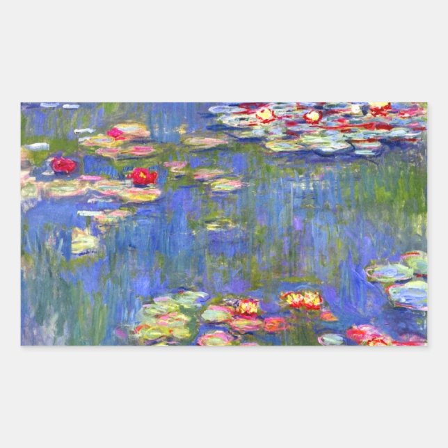 Sticker Rectangulaire Monet Water Lilies (Devant)