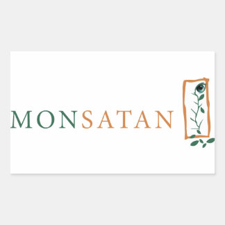 Sticker Rectangulaire Monsanto = Monsatan