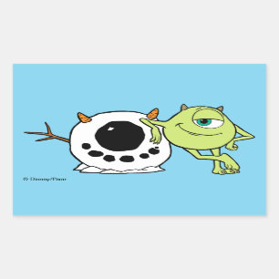 Sticker Rectangulaire Monsters Inc.   Mike & Snowman