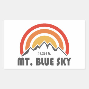 Sticker Rectangulaire Mont Blue Sky Colorado