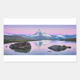 Sticker Rectangulaire Mont Cervin en Zermatt, Suisse