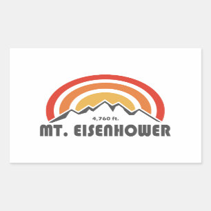 Sticker Rectangulaire Mont Eisenhower New Hampshire