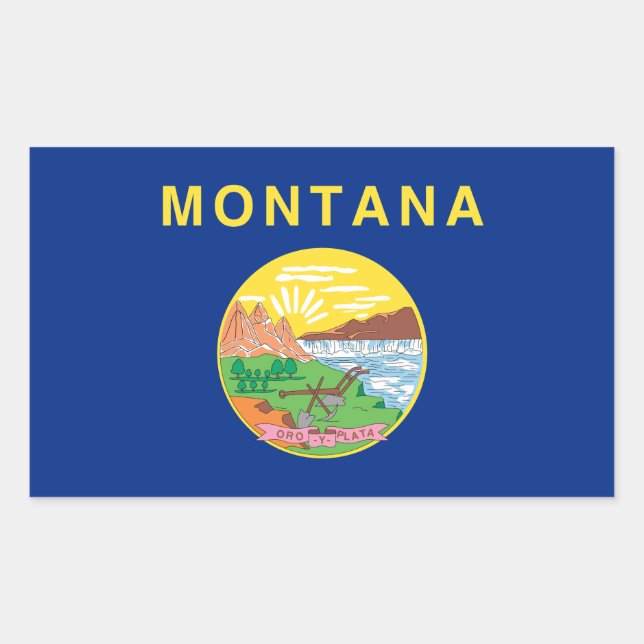 Sticker Rectangulaire Mont Flag (Devant)