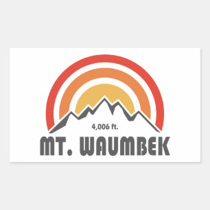 Sticker Rectangulaire Mont Waumbek New Hampshire