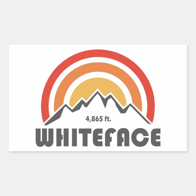 Sticker Rectangulaire Mont Whiteface (Devant)