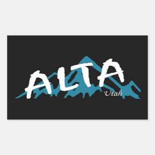 Sticker Rectangulaire Montagnes Alta Utah