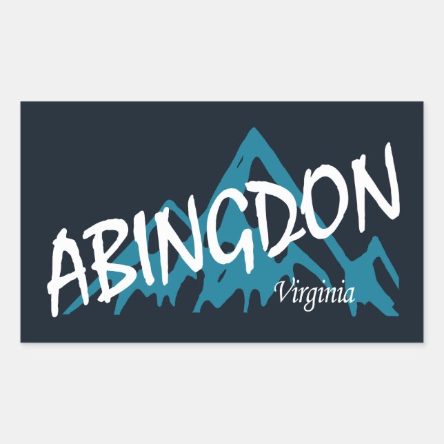 Sticker Rectangulaire Montagnes d'Abingdon Virginia (Devant)