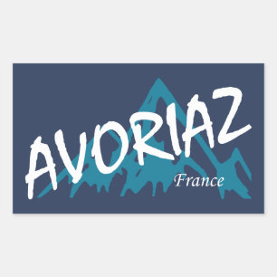 Sticker Rectangulaire Montagnes d'Avoriaz
