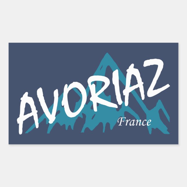 Sticker Rectangulaire Montagnes d'Avoriaz (Devant)