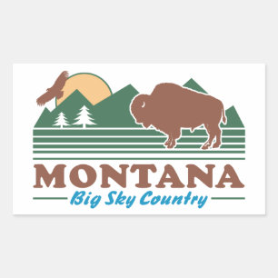 Sticker Rectangulaire Montana Big Sky Country