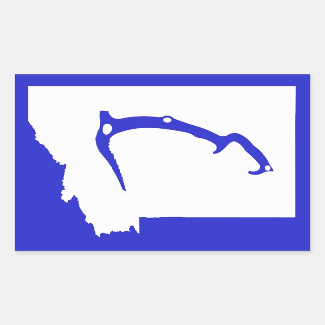 Sticker Rectangulaire Montée de glace Montana (Devant)