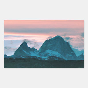 Sticker Rectangulaire Montez Fitz Roy, le Patagonia, Argentine au