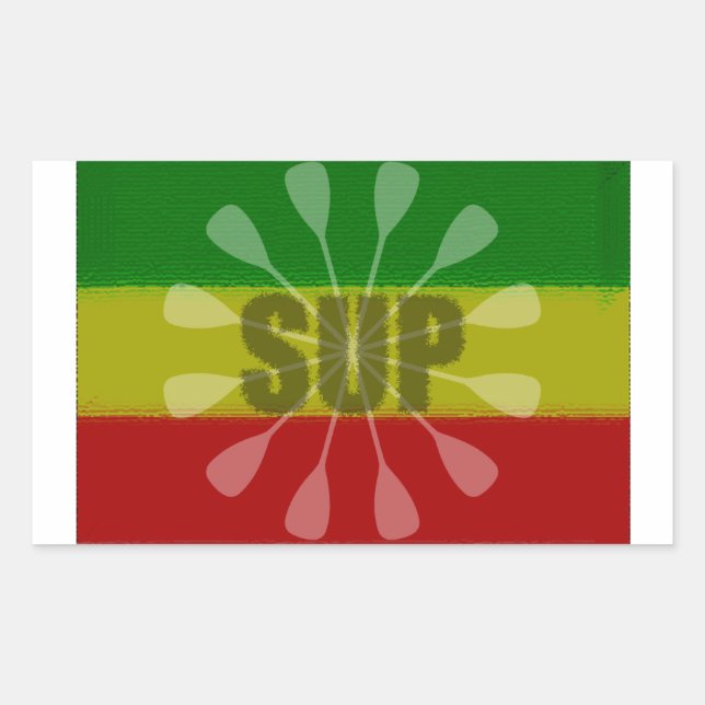 Sticker Rectangulaire Montez La Pagaie, Paddle Twirl (Devant)