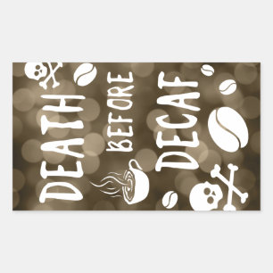 Sticker Rectangulaire mort avant decaf bokeh