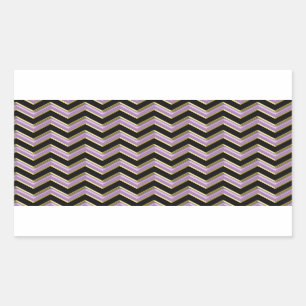 Sticker Rectangulaire Motif Amethyst Gold Black Zigzag