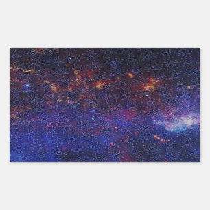 Sticker Rectangulaire Motif Atom