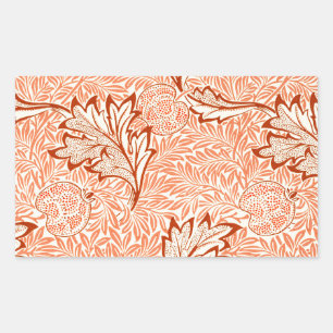 Sticker Rectangulaire Motif botanique vintage de pomme de William Morris