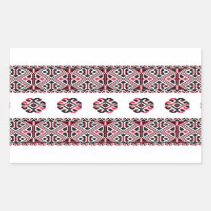 Sticker Rectangulaire Motif croix rouge et noir original
