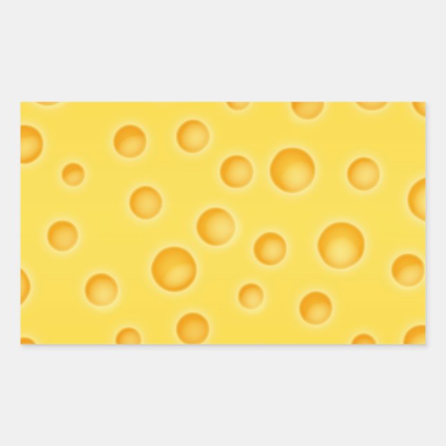 Sticker Rectangulaire Motif de texture au fromage suisse (Devant)
