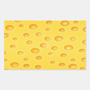 Sticker Rectangulaire Motif de texture de Cheezy de fromage suisse