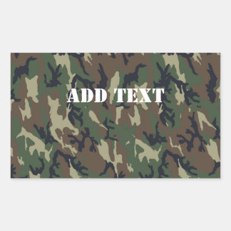 Sticker Rectangulaire Motif du camouflage vert militaire