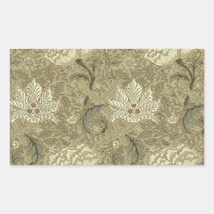 Sticker Rectangulaire Motif floral William Morris Windrush : Vintage