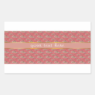 Sticker Rectangulaire Motif Foxglove Petal Paisley