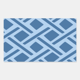 Sticker Rectangulaire Motif géométrique bleu