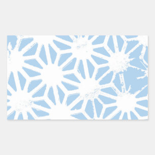 Sticker Rectangulaire Motif géométrique bleu pâle