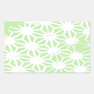 Sticker Rectangulaire Motif géométrique vert pomme