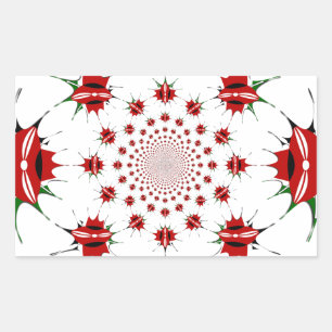 Sticker Rectangulaire Motif kényan du bouclier national du pavillon kalé