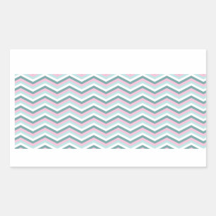 Sticker Rectangulaire Motif Ocean Mist Chevron