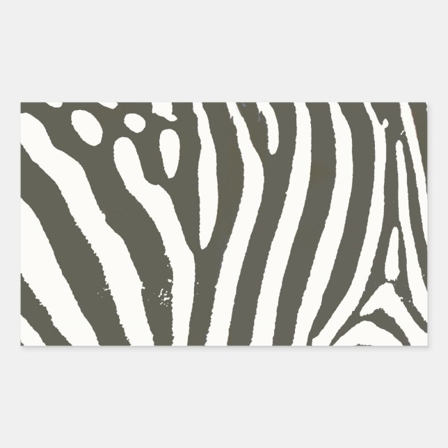 Sticker Rectangulaire Motif Poster de animal Zebra Stripe (Devant)