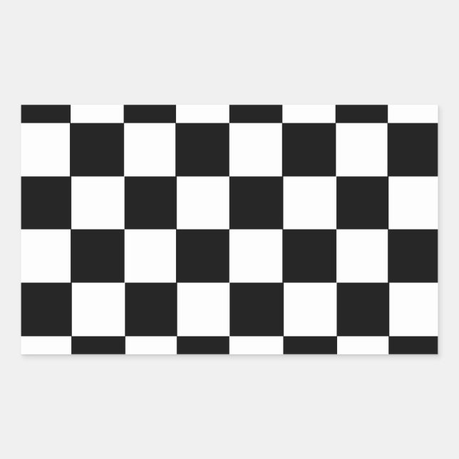 Sticker Rectangulaire Motif vérificateur (Devant)
