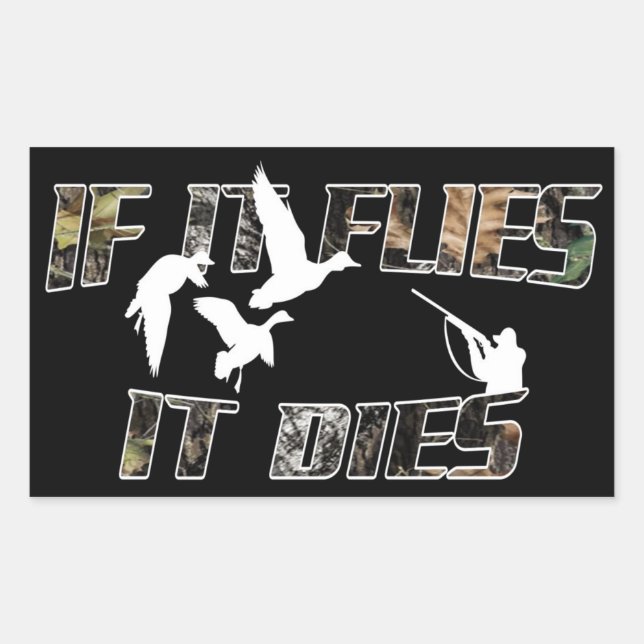 Sticker Rectangulaire Mouille des mouches (Devant)