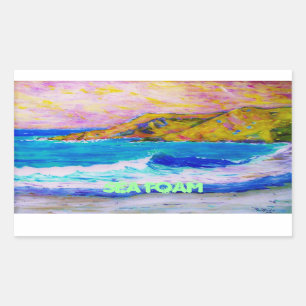 Sticker Rectangulaire Mousse mer