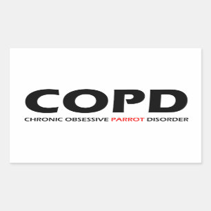 Sticker Rectangulaire MPOC - Trouble de perroquet obsessif chronique