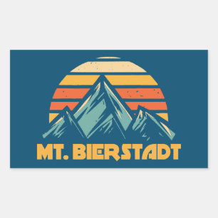 Sticker Rectangulaire Mt. Bierstadt Colorado Retro Turquoise