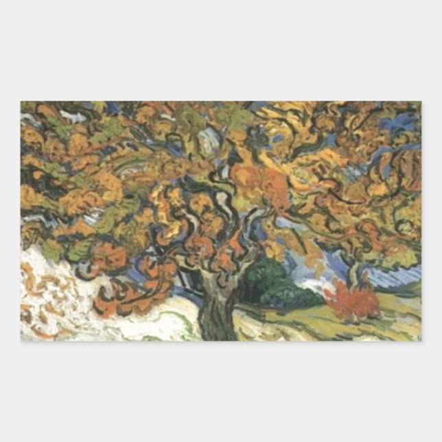 Sticker Rectangulaire Mulberry Tree par van Gogh (Devant)