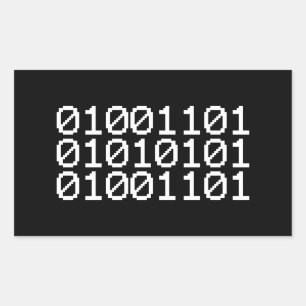 STICKER RECTANGULAIRE MUM BINAIRE