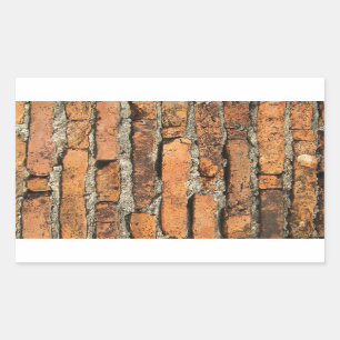 Sticker Rectangulaire Mur en briques antique