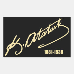 Sticker Rectangulaire Mustafa Kemal Ataturk