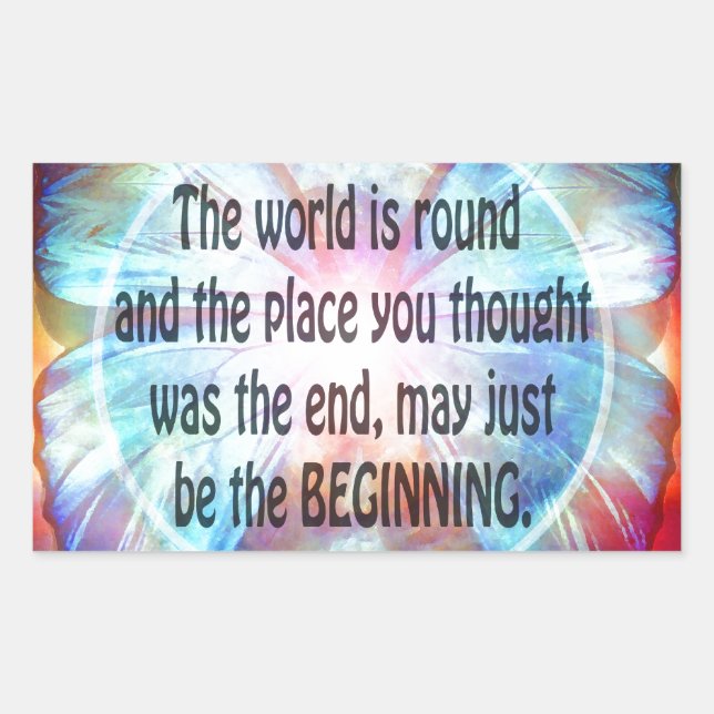 Sticker Rectangulaire N'abandonne jamais (Devant)