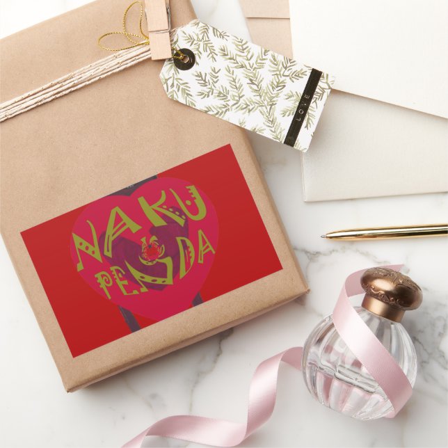 Sticker Rectangulaire Nakupenda Sana Art Print Swahili Design (Cadeaux)