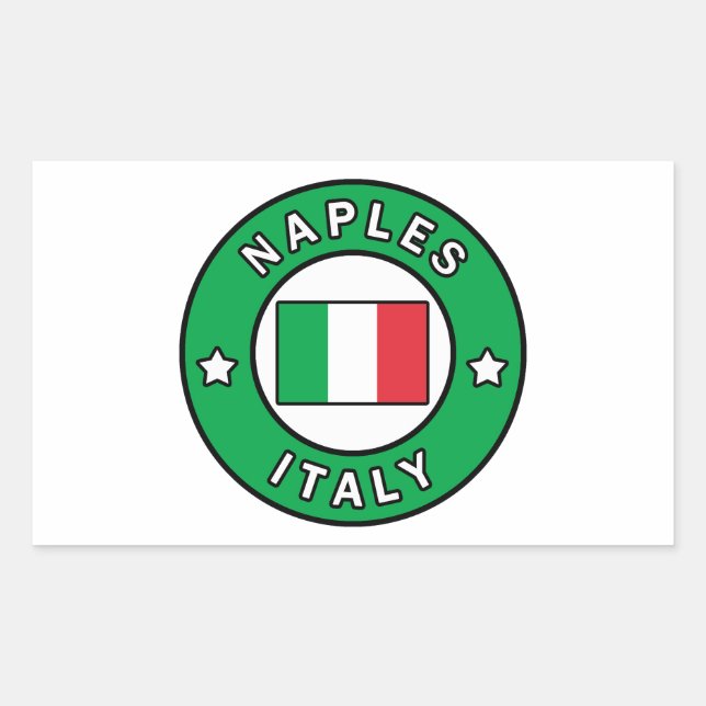 Sticker Rectangulaire Naples Italie (Devant)