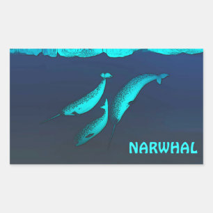 Sticker Rectangulaire Narwhal
