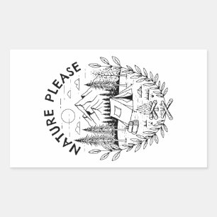 Sticker Rectangulaire Nature