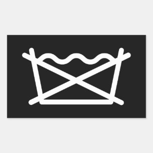 STICKER RECTANGULAIRE NE LAVEZ PAS !