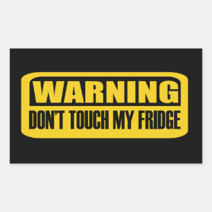 Sticker Rectangulaire ne touchez pas à mon réfrigérateur
